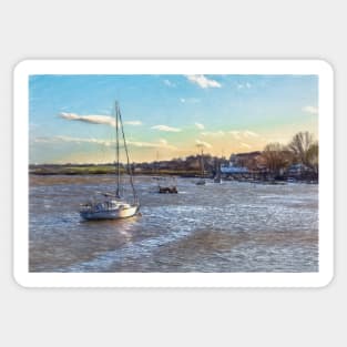 Late Afternoon On The River Deben Sticker